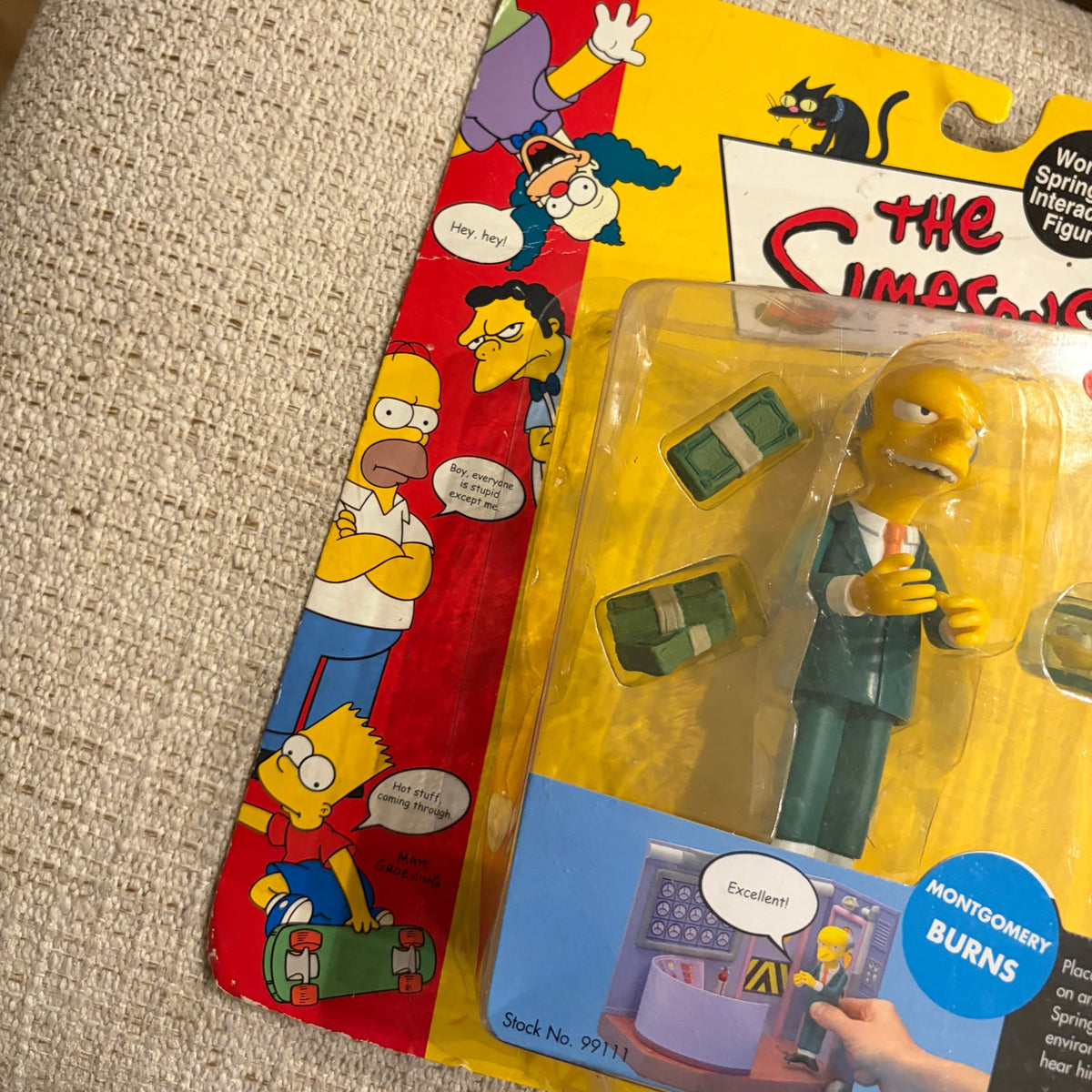 Simpsons MONTGOMERY BURNS Series 1 Playmates Figure SEALED NEW 2000