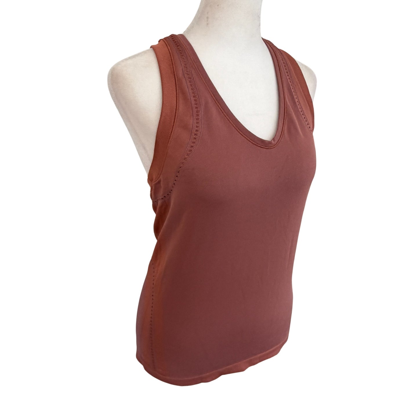 Athleta Allyson Felix Brown Racerback Tank Top Womens Size Medium