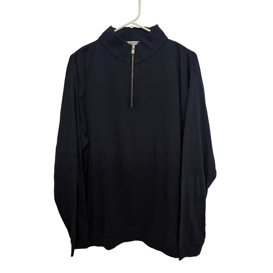 Peter Millar Navy Blue 1/4 Zip Quarter Zip Pullover Mens Size XL