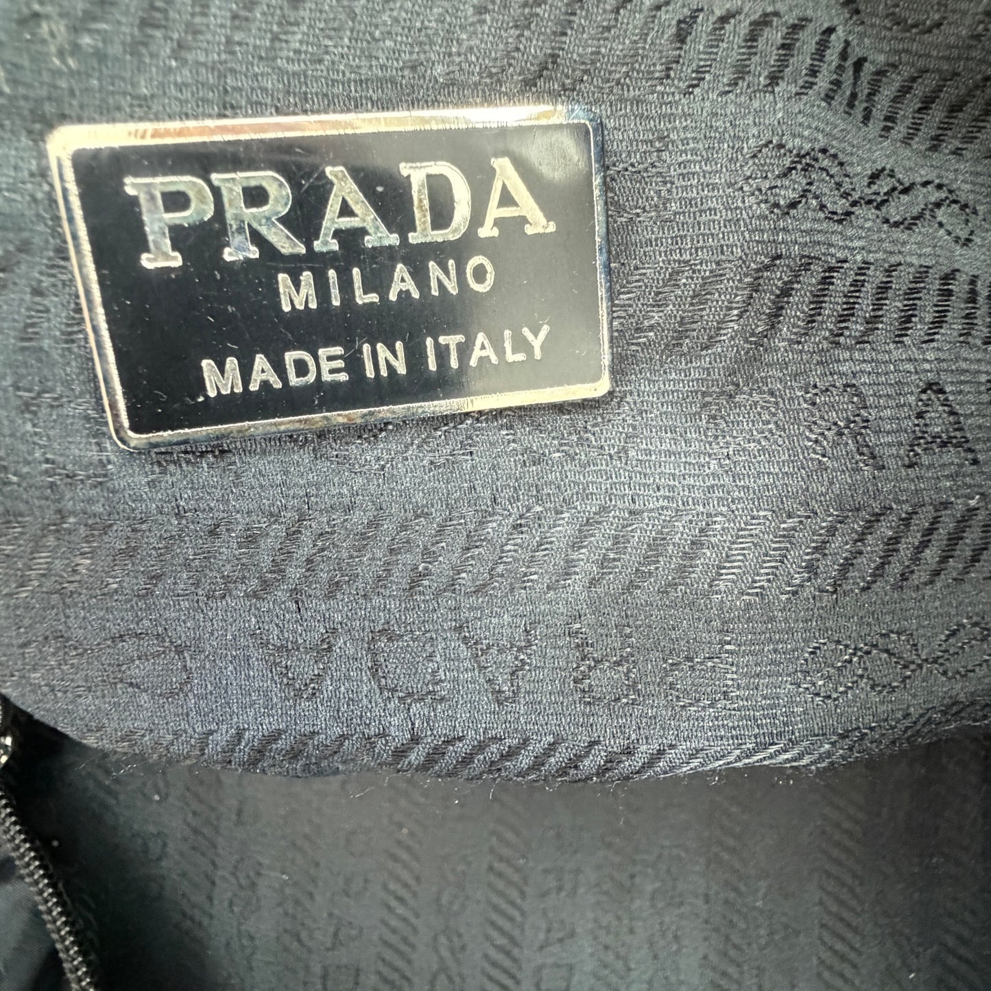 Prada Black Duffle Bag Nylon Black Travel Gym Weekender Carry On DAMAGED ZIPPER