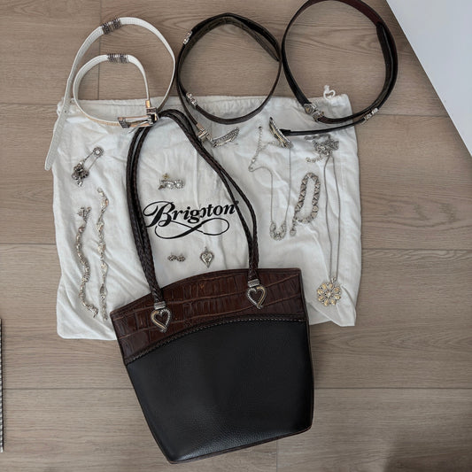 Brighton Large LOT of 15 Handbag, Belts, and Jewelry