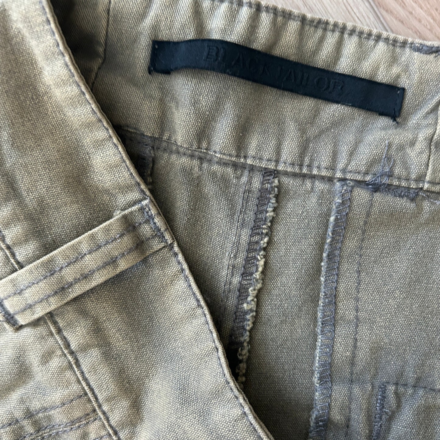 Blacktailor Dark Tan Black Washed Cargo Pants Mens Size 34 x 32 NEW
