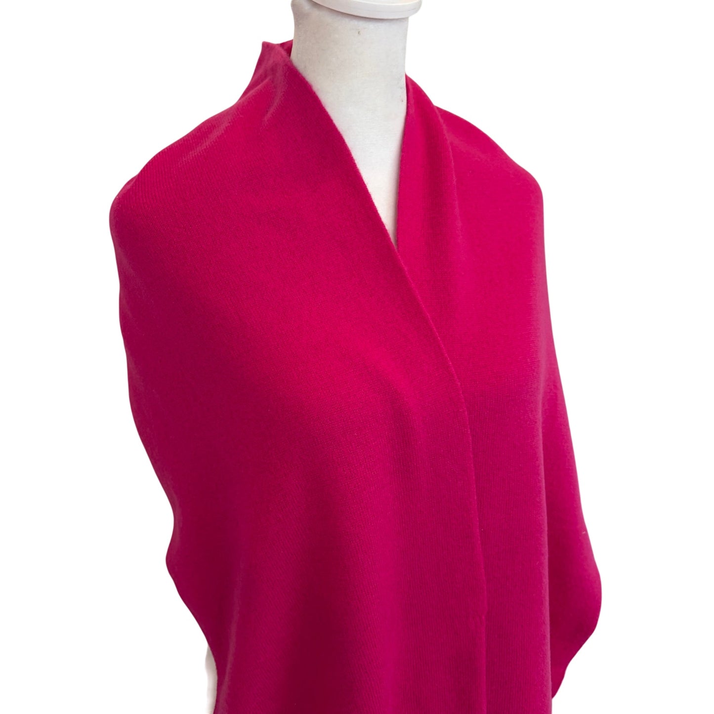 Athleta Hot Pink Wool Cashmere Blend Knit Scarf One Size