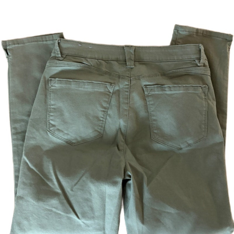 Wit & Wisdom Charlotte High Rise Ankle Skimmer Pants Olive Green Womens Size 8