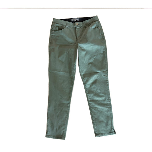 Wit & Wisdom Charlotte High Rise Ankle Skimmer Pants Olive Green Womens Size 8