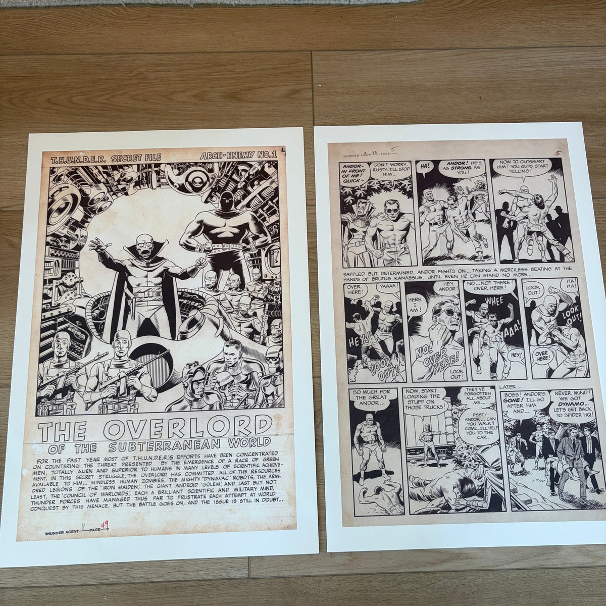 Wally Wood T.H.U.N.D.E.R Agents: Artist's Edition Porfolio 15" x 22"