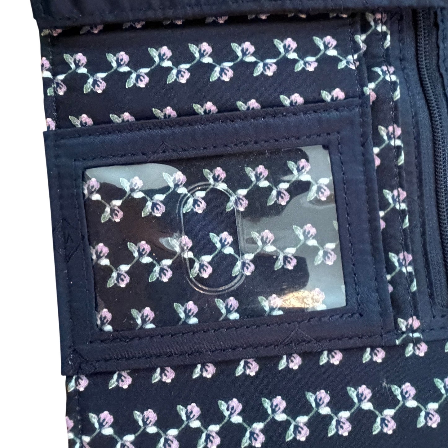 Vera Bradley RFID Riley Compact Wallet Enchantment Blue NEW WITH TAGS